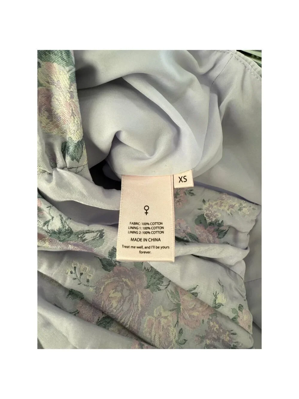 Selkie XS Lavender Pink Floral Ruched Mini Skirt - Picture 4 of 4